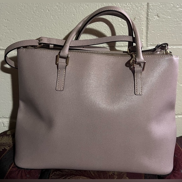 Dooney Bourke handbag shoulder leather 2 way pink red lined. - Picture 5 of 13